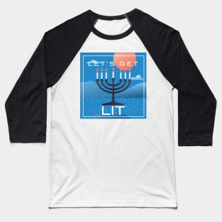 Lit Hanukkah Baseball T-Shirt